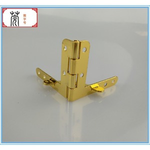 Bisagra en forma de 7 Guan Yan Wujin de 43x50mm, chapada en hierro, para joyería, cajas de cigarros de madera y puertas de gabinetes - Product Image 5
