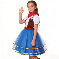 Costumes de danse jazz pour filles OEM ODM, costumes de cow-boy pour enfants, ensemble de robes de jeu de rôle pour fêtes, polyester avec chapeau