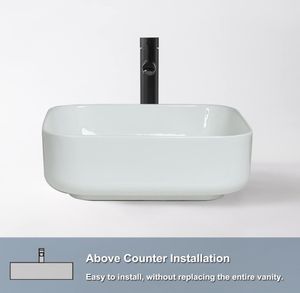 Bolina <span class=keywords><strong>อ่างล้างหน้า</strong></span>ศิลปะทรงสี่เหลี่ยมเซรามิกเหนือเคาน์เตอร์มาตรฐานถ้วยแบบอเมริกันได้รับการรับรองจากโรงงานขายส่ง - Product Image 4