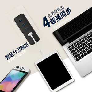 Chargeur multi-ports 100W de qualité supérieure pour la maison, adaptateur secteur rapide pour ordinateur portable, station de charge USB-C - Product Image 4