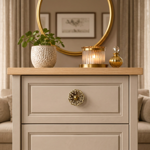 AK Brass Flower Metal Cabinet Knob Gold Antique Finish High Quality <b>Wardrobe</b> Drawer Furniture Handle Decorative <b>Hardware</b> - Product Image 3