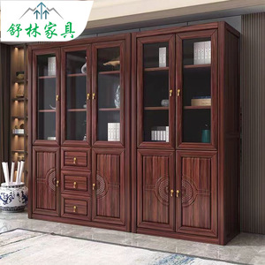 Ultrasonic <b>Bookcase</b> <b>Solid</b> <b>Wood</b> Storage Cabinet With Drawers For Home Office Library Reading Room - Product Image 5