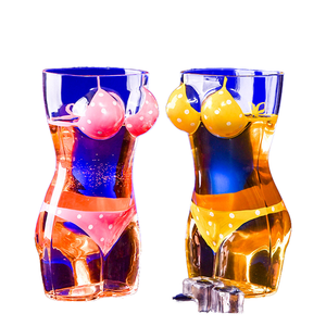 Bikini corps humain corps féminin peint à la main lunettes maillots de bain longue boisson conteneur fête cocktail <span class=keywords><strong>tropical</strong></span> <span class=keywords><strong>verre</strong></span> à bière - Product Image 2