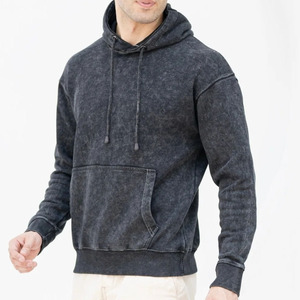 Sweat-shirts à capuche pour hommes en denim délavé, vente en gros, faible MOQ, nouveau design, best-seller, sweat-shirts à capuche en denim délavé pour adultes à prix avantageux - Product Image 4