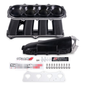 ท่อร่วมไอดีสำหรับ Honda K Series K20A K24A1 360 มม. อลูมิเนียมอัลลอย สีดำเงิน สำหรับดัดแปลงอัพเกรด - Product Image 3