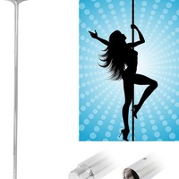 Barre de danse portable de haute qualité pour la salle de sport à domicile, exercice physique, logo personnalisé, acier, silicone durable de 45 mm, 225-275 cm pour la danse