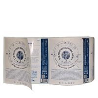 Papel de textura de lujo impresión UV punto personalizado embalaje de vino etiqueta multicapa hoja de oro en relieve etiquetas de vino tinto para botellas