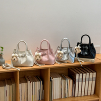 Sac bandoulière plissé effet litchi, sac à l'épaule texturé élégant, sac polyvalent tendance pour les trajets quotidiens, le shopping et les activités de plein air
