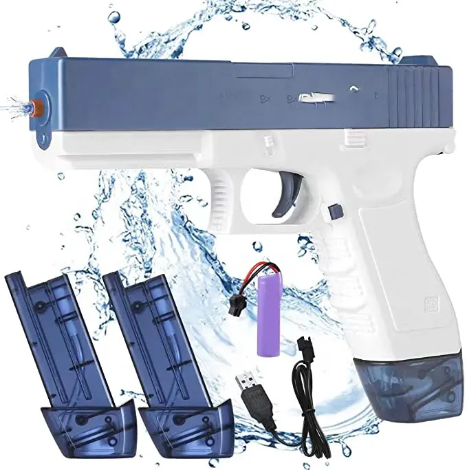 2023 New Abs Electric Water Gun Pistol Shooting Toy High Capacity Full Automatic Summer Water Beach Toy