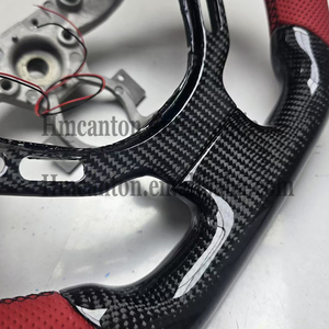 Volant de voiture en cuir perforé et fibre de carbone avec LED pour Nissan GTR 35 - Vente en gros - Offre spéciale - Product Image 2