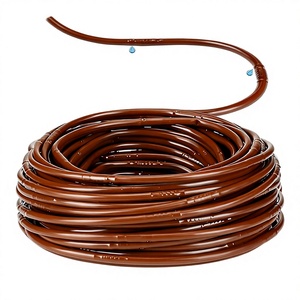 <span class=keywords><strong>Tuyau</strong></span> d'irrigation <span class=keywords><strong>goutte</strong></span> à <span class=keywords><strong>goutte</strong></span> brun et noir de 1/4 pouce avec espacement de 6 pouces pour le jardinage hydroponique domestique et les espaces verts publics - Product Image 1