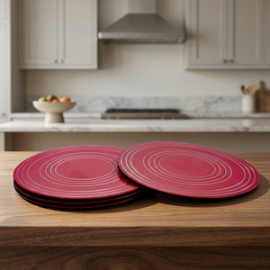 Posavasos personalizados de acero inoxidable Sprinkle Star Design Posavasos de color rojo de acero inoxidable Juego de 4 piezas Venta caliente 2024 - Product Image 1