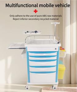 Xe đẩy cấ<span class=keywords><strong>p</strong></span> cứu đa chức năng, di động, thiết kế chống va đậ<span class=keywords><strong>p</strong></span>, chất liệu ABS cao cấ<span class=keywords><strong>p</strong></span>, dùng trong bệnh viện - Product Image 3