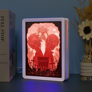 กรอบรูปพลาสติกแบบกำหนดเองลายอนิเมะเดธโน้ต พร้อมไฟกลางคืน 3 มิติ สำหรับตกแต่งบ้าน - Product Image 2