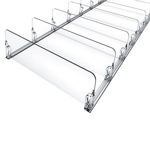 Separador de estantes acrílicos para farmacia, 10 piezas por juego, divisor de estantes ajustables de plástico comercial para almacén - Product Image 1