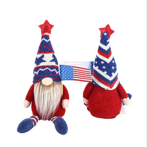 Poupée Rudolph sans visage à longues jambes, semi-fait main, semi-mécanique, en tissu, pour la Fête de l'Indépendance américaine <span class=keywords><strong>2021</strong></span>, cadeau pour la Journée Nationale Américaine - Product Image 2
