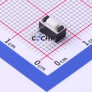 TC-1101DE-B-A Tactile Switch Through hole Component THT Switch Single Pole Single Throw Rectangle Button 1.6N Right Angle Insert - Product Image 1