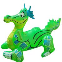 Ballon gonflable d'exercice Waterhan FTYP401JL en PVC, modèle Dragon Vert, pour enfants, 105,5 cm, capacité 20 kg+, utilisation extérieure toutes saisons