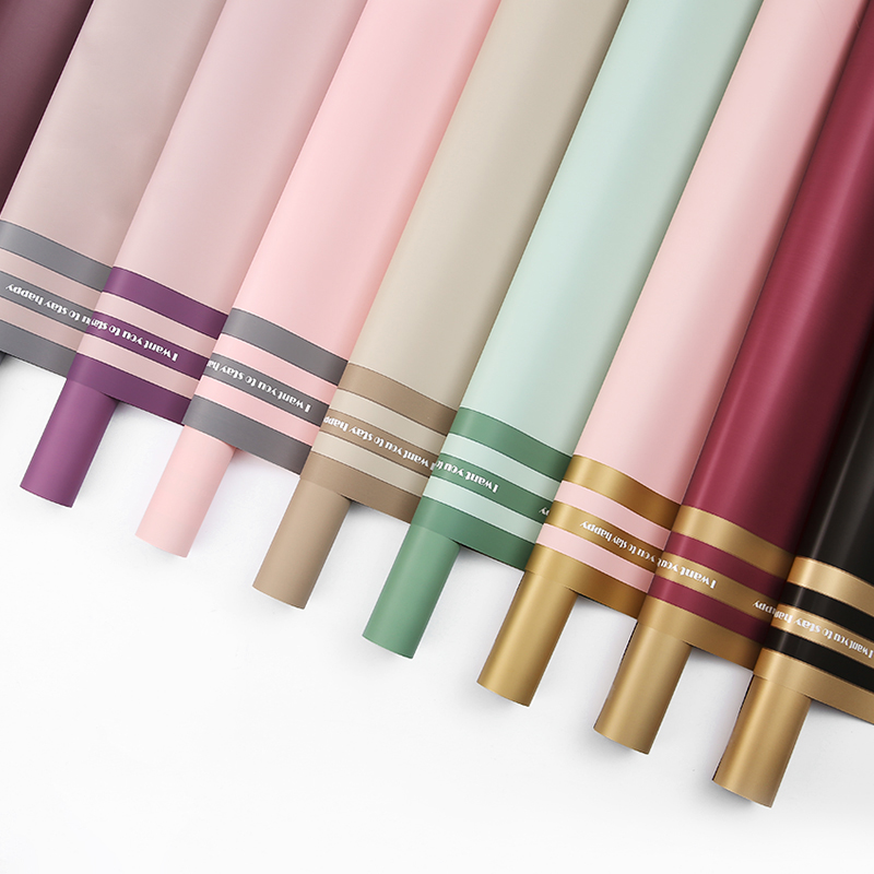 Waterproof Packaging Paper Custom Wholesale Unique Color Diy Eco-friendly Wrapping Paper for Flowers