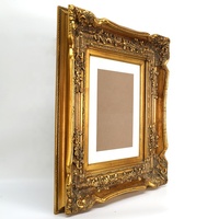 Cadre photo de luxe en bois orné de style baroque antique doré 12x16 pouces avec verre et passe-partout 11x14 ou 8x10 pouces