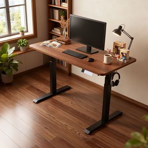 โต๊ะปรับระดับความสูงด้วยไฟฟ้า โครงโลหะเคลือบสีฝุ่น ติดตั้งง่าย โต๊ะทำงาน/เล่นเกม/เรียนหนังสือ ปรับความสูงได้ - Product Image 1