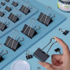 ブラックメタルロングテールクリップステーショナリーアイアンクリップ学校用ブラックバインダークリップ - Product Image 3