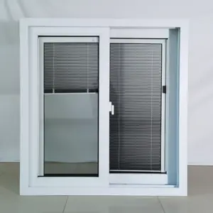 Ventana corredera de Pvc, suministro directo de fábrica, Triple acristalado, perfil de impacto de huracán, Upvc