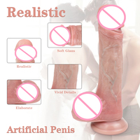 S-HANDE Gros Godemichés Réalistes Grandes Éjaculations Moule en Silicone Grand Godemiché Long en Silicone Vibrateur pour Sexe Femme Homme