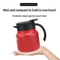 Pot à café à double paroi avec embouteilleur d'eau isolé de 33oz de couleur personnalisée avec poignée théière sous vide à la mode pour le bureau