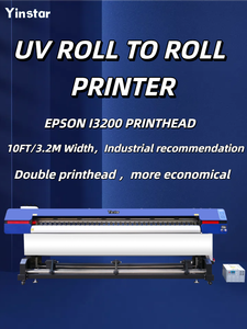 Yinstar UV cuộn-cuộn máy in i3200 xp600 10ft UV trắng phun cuộn-cuộn <span class=keywords><strong>plotter</strong></span> đôi cứng 3.2m UV cuộn-cuộn máy in - Product Image 2