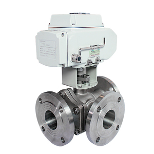 COVNA DN100 Robinet à bille 3 voies en acier inoxydable 316 de type régulateur à bride de 4 pouces - Product Image 5
