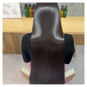 Extensions de cheveux brésiliens de qualité supérieure, tissage vierge Remy droit, 22 pouces, fermeture premium, double trame, en vente - Product Image 1