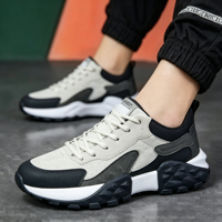Sneakers en maille premium pour hommes, chaussures de marche respirantes, semelle intermédiaire durable et souple, baskets de course confortables, toutes saisons