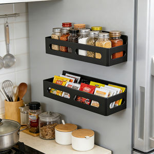 Étagère à épices magnétique latérale pour réfrigérateur en plastique, organisateur magnétique puissant, étanche, montage mural sans perçage, <span class=keywords><strong>cuisine</strong></span> - Product Image 5