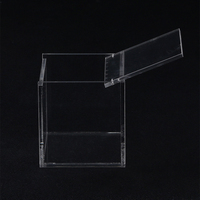 Boîte en acrylique avec couvercle à charnière Boîte de rangement en acrylique personnalisée Plexiglas Pmma Perspex Lucite Boîte de rangement en acrylique avec couvercle