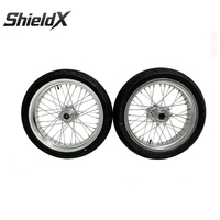 Kit de roues en aluminium ShieldX Supermoto 17 pouces pré-assemblé avec pneu CST S1 Street et pignon arrière pour Surron Ultra Bee E Dirt Bike