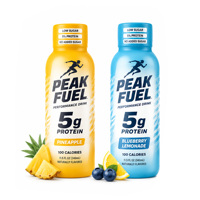 Boisson énergétique protéinée Peakfuel à faible teneur en sucre, 5% de protéines, marque privée, nutrition sportive