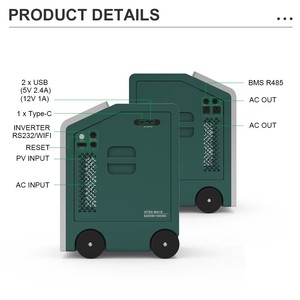 Meilleur prix, système d'énergie solaire tout-en-un 6200w, batterie solaire portable 15kwh 16kwh, batterie au lithium pour l'industrie - Product Image 2
