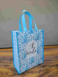 Sacs de courses réutilisables en tissu non tissé écologiques avec logo personnalisé, sacs de courses en tissu non tissé - Product Image 2