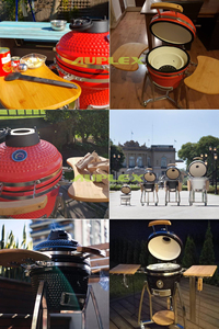Parrilla Kamado Auplex China de 16 Pulgadas, Tamaño Mediano, Popular en Rojo/Negro/Verde, Parrilla de Cerámica para Ahumar al Aire Libre - Product Image 3