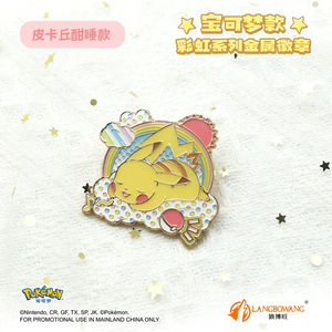 Badge en métal de la série <span class=keywords><strong>Rainbow</strong></span> sous licence officielle HOLLY BOX, broche émaillée <span class=keywords><strong>Pikachu</strong></span>, décoration pour sac à dos et vêtements - Product Image 2