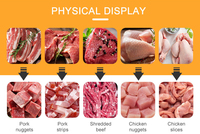 Nouvelle machine automatique de découpe de cubes de viande fraîche en acier inoxydable 304, épaisseur réglable, pour tranches de poulet, filets de poisson et saumon