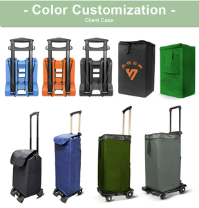 Gerobak Dorong Lipat Ringan 4 Roda, Troli Lipat Portabel, Gerobak Belanja untuk Pindahan - Product Image 5