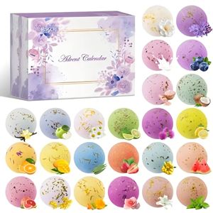 Caja de Regalo con 24 Bombas de Baño Efervescentes con Sal Marina y Fragancia Natural para la <span class=keywords><strong>Cuenta</strong></span> Regresiva Navideña - Product Image 1