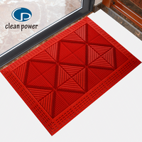 Tapis de sol extérieur fait main, écologique, épais, antidérapant en EVA, à emboîtement, avec brosse grattoir et contrôle de la poussière pour hôtel