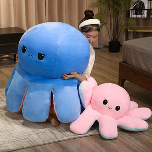 Peluche de <span class=keywords><strong>Pulpo</strong></span> <span class=keywords><strong>Reversible</strong></span> Grande de 40 cm, Adorable Peluche de <span class=keywords><strong>Pulpo</strong></span> Suave - Product Image 4