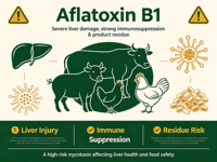 Complexe enzymatique dégradant les mycotoxines de qualité alimentaire pour atténuer le stress AFB1, ZEN, DON, FUM, T2, OTA chez les poulets, les canards et la volaille – Additif alimentaire