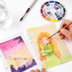 Set di 36 Colori Acquerelli Solidi in Tavolozza Portatile Rotonda con 360 °   Coperchio Girevole per Artisti, Principianti e Hobbisti - Product Image 5