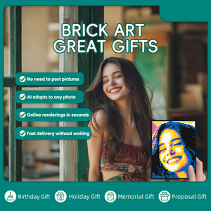 Nghệ thuật xây dựng khối 1x1 dots gạch tường Chân Dung nhựa Mosaic xây dựng khối, câu đố hình ảnh khung với logo - Product Image 4