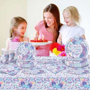 Modern 9 Inches Diameter Paper <b>Plates</b> Dolphin Theme Party Supplies for Kids for Appetizer Birthday Party Lunch Dinner Dessert - Product Image 2